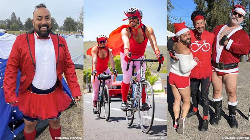 aids lifecycle red dress day Day 5 and it's time to Red Dress SLAY on this Red Dress DAY! As we approach  the switchbacks on today's route, our fun costumes unite to become a  beautiful red ribbon