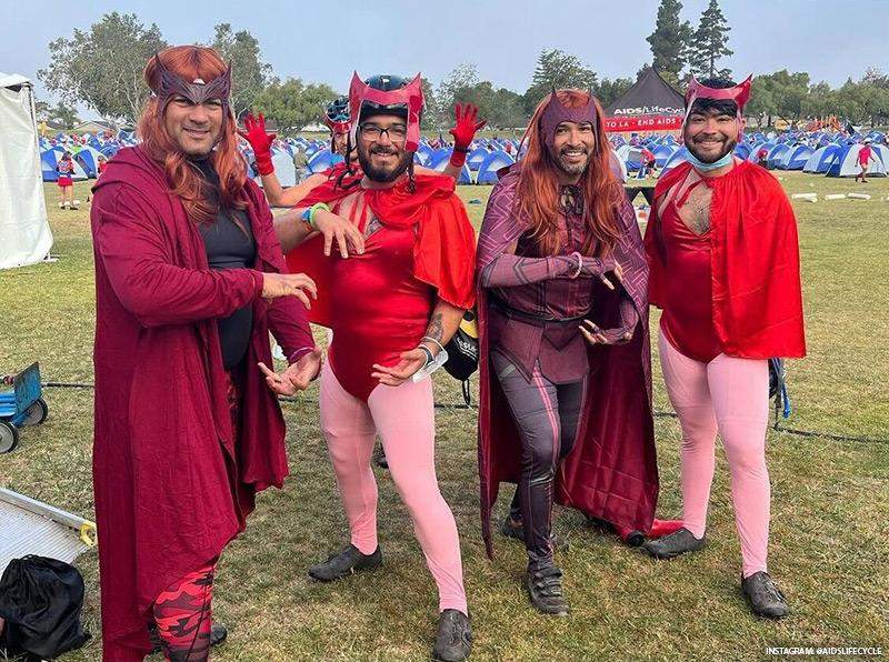 red dress day aids lifecycle AIDS/LifeCycle Riders Wore Red for Red Dress Day