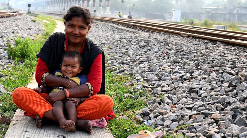 A happy woman and child in Bangladesh