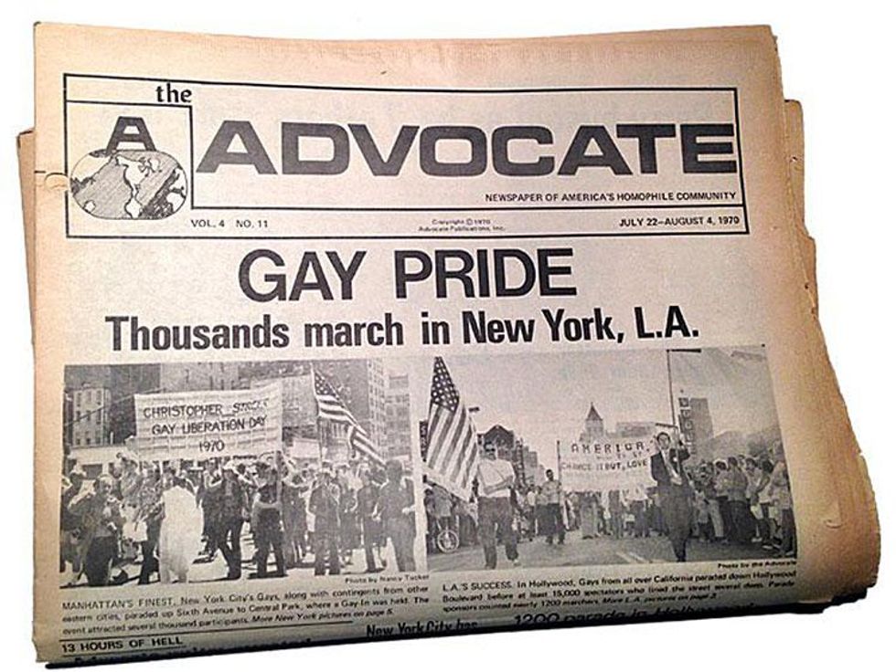 Above: The July 22-August 4, 1970, issue of The Advocate