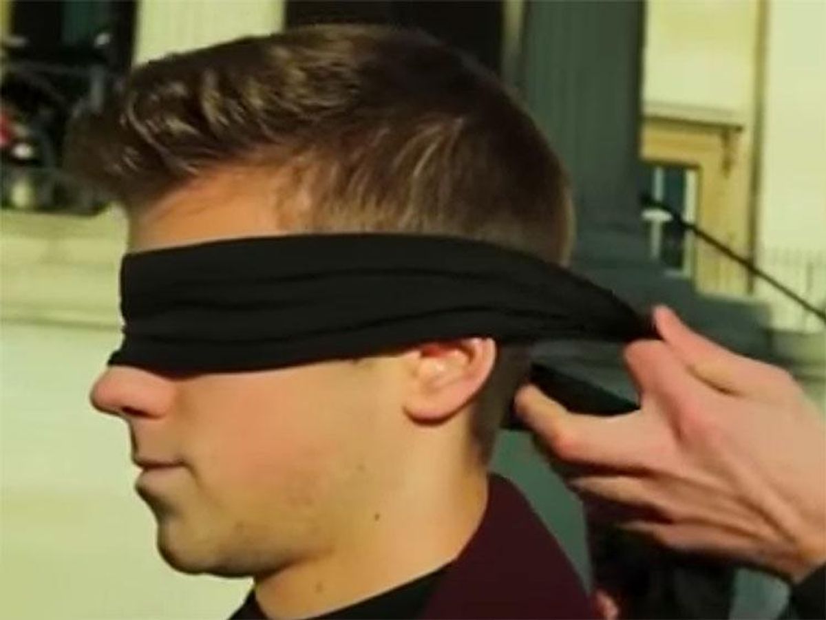 An HIV-Positive Man Blindfolded Himself 