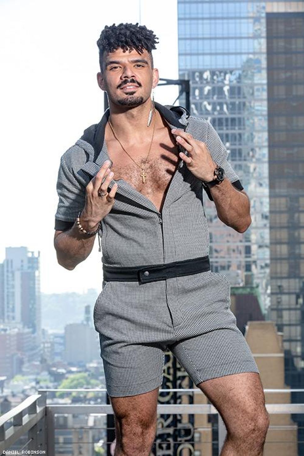 Broadway Bares performer Julius Rubio in Mr Turk