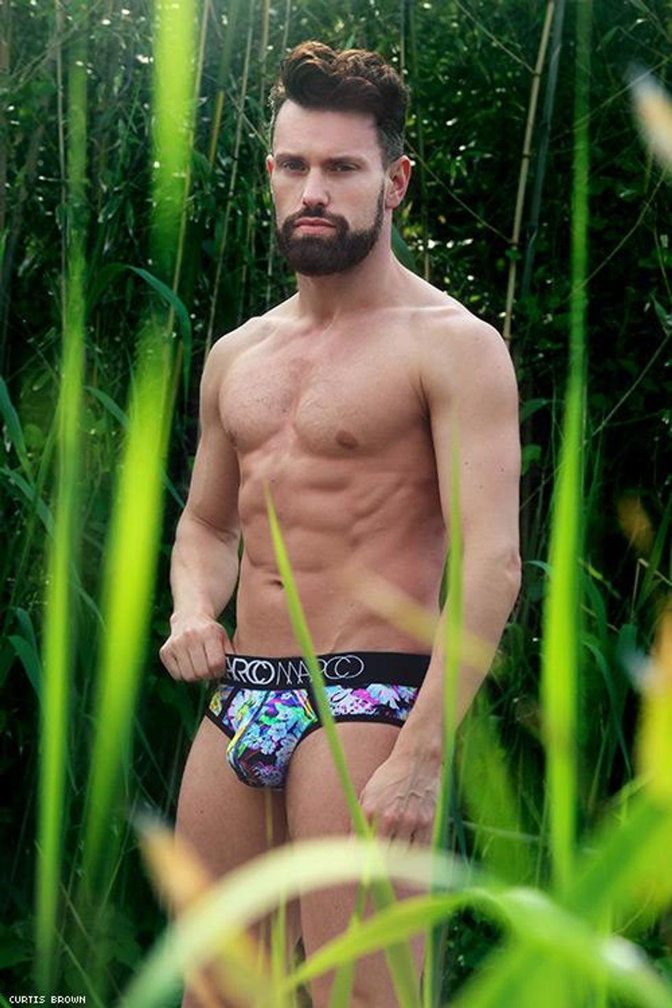 Broadway Bares performer Ryan Jackson in Marco Marco
