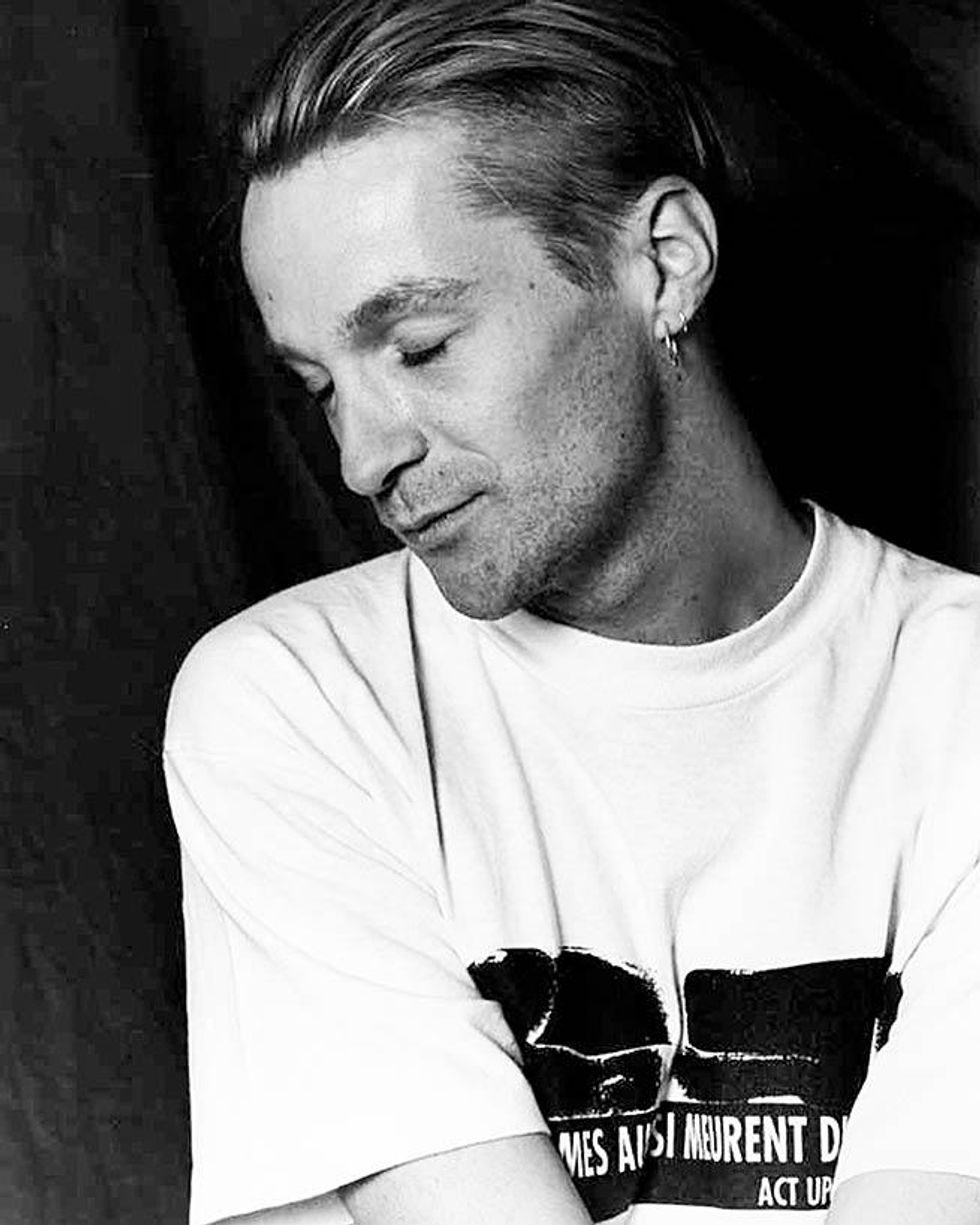 Cleews Vellay, ACT UP Paris, photographed in Paris, 1992.