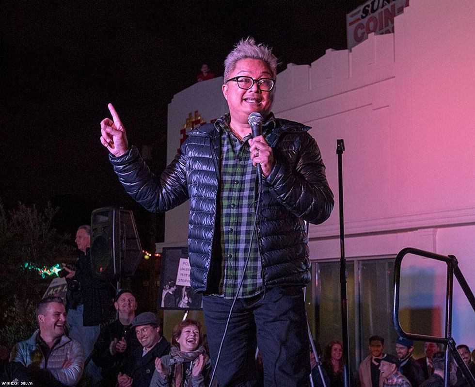 Comedian Alec Mapa entertained