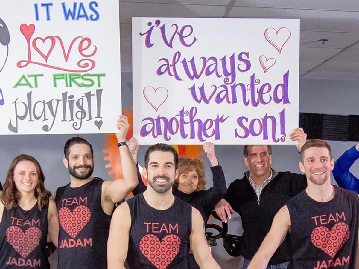 Cycling Studio Flash Mob Same-Sex Proposal