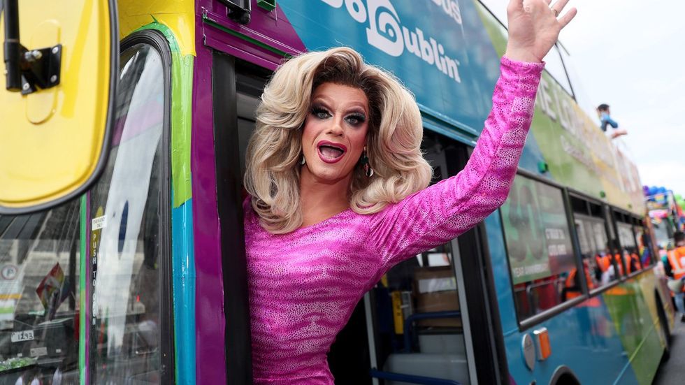 Drag star and activist Panti Bliss aka Rory O'Neill at the Dublin Pride parade in 2019