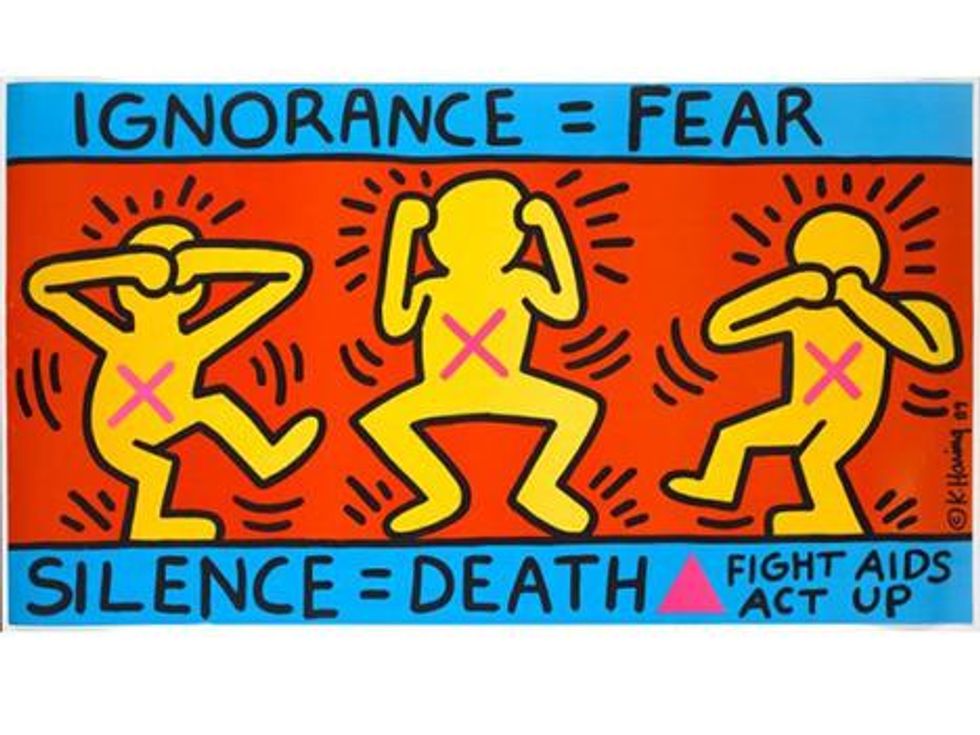 Ignorance=Fear Silence=Death Keith Haring Poster