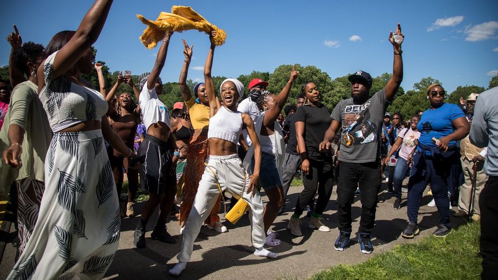 Juneteenth celebration in Brooklyn, NY, 2022. Photo by Michael Nagle/Xinhua via Getty Images