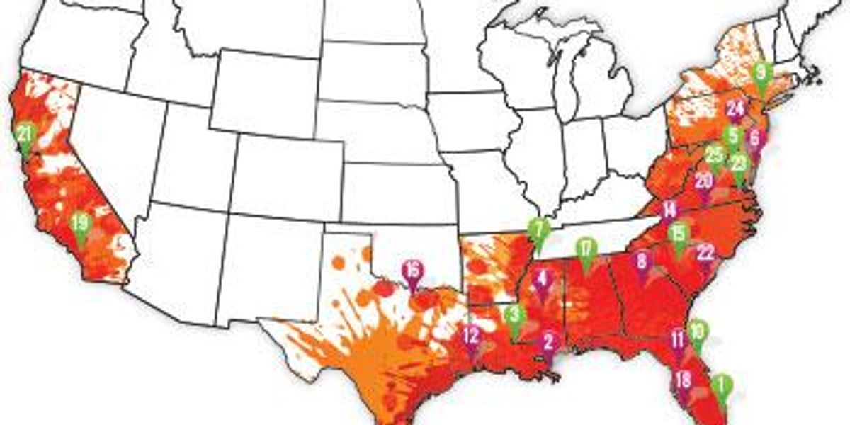 The 25 U.S. Cities With the Highest Rates of HIV Infection