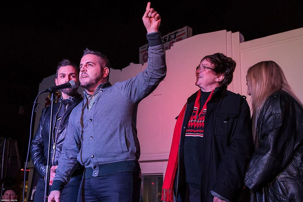 Marriage plaintiffs Paul Katami, Jeff Zarillo, Robin Tyler, and Diane Olson
