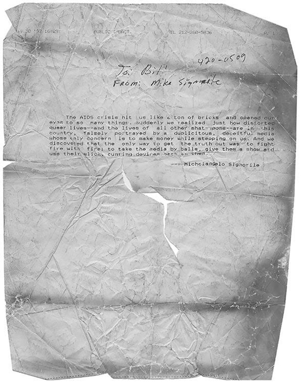 MICHELANGELO SIGNORILE, ACT UP New York, NYC 1992