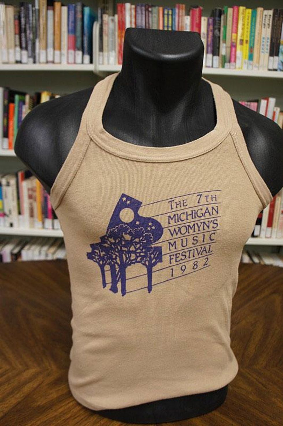 Michigan Womyn's Music Festival 1982 tan tank top