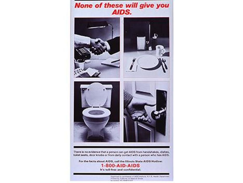 None of These Will Give You AIDS — IL AIDS Hotline Poster