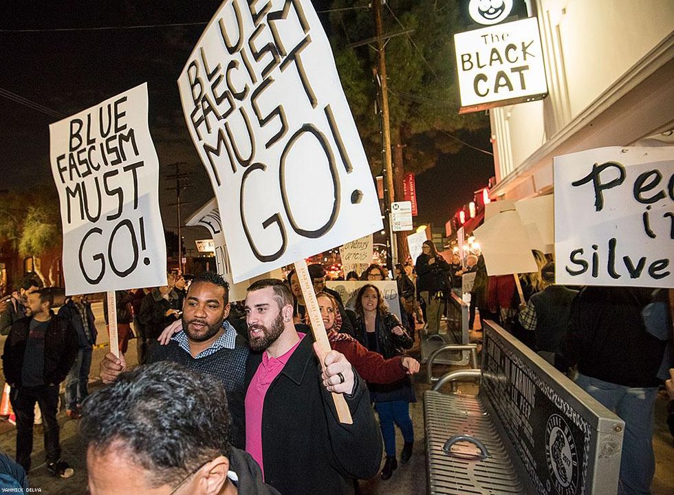 Protesters used many of the signs from the 1967 march