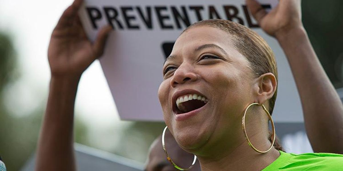 Queen Latifah Marches, Rapper Common Sings to End HIV