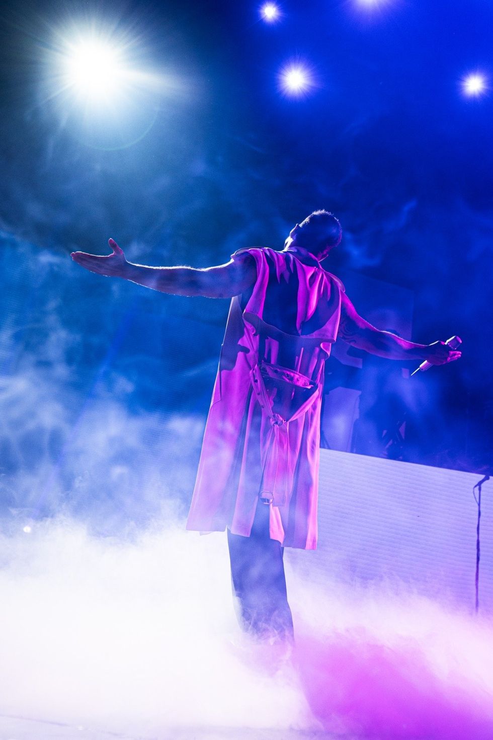 Ricky Martin performing at the 2024 World AIDS Day concert