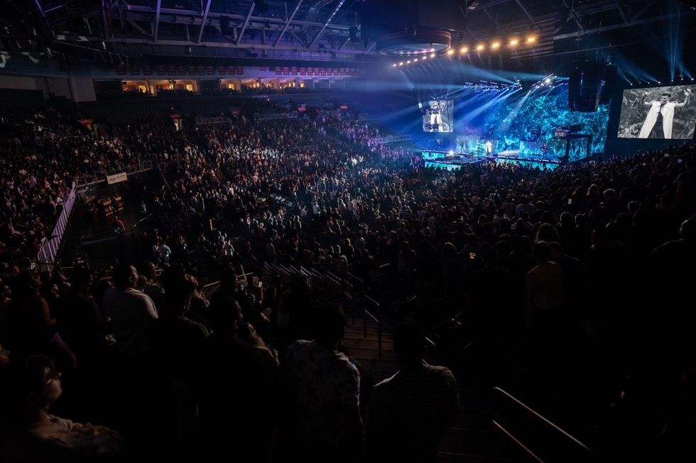 Ricky Martin performing at the 2024 World AIDS Day concert