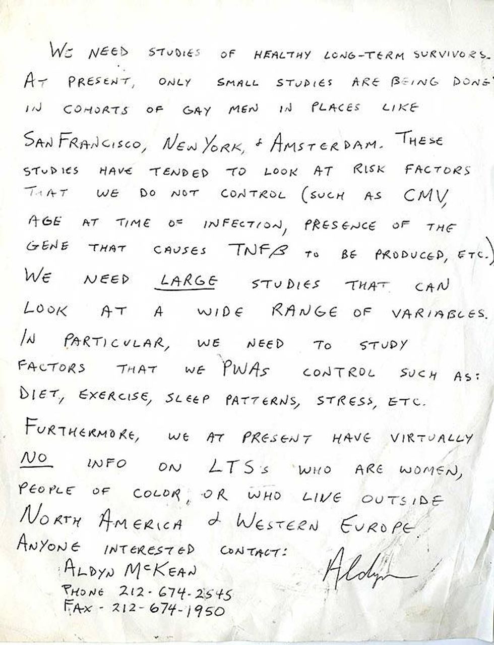 Statement from subject Aldyn McKean