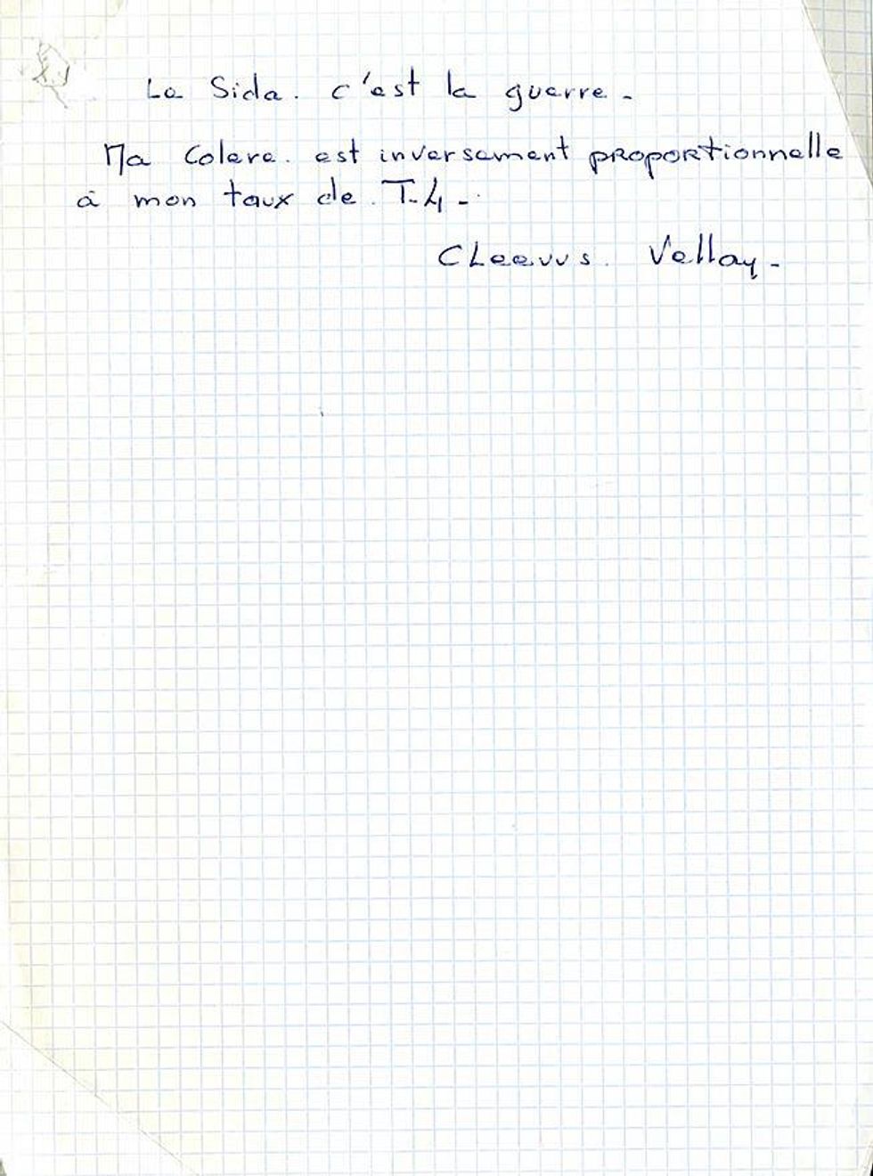 Statement from subject Cleews Vellay