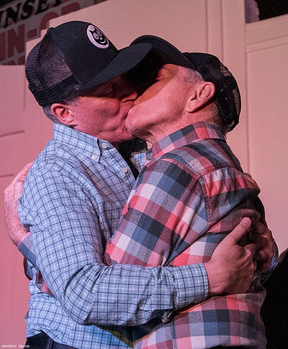 The couple kissed on stage, which would've been illegal 50 years ago