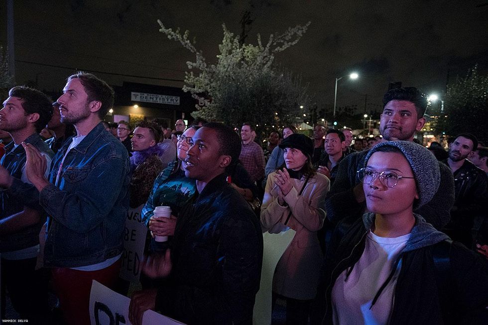 The Silver Lake crowd was packed for the rally
