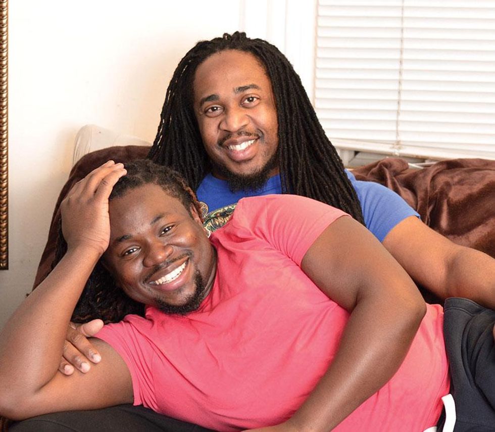 Timothy and his boyfriend.