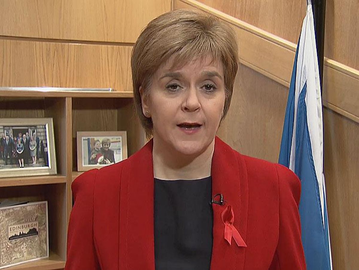 Watch: Scotland's First Minister Nicola Sturgeon Speaks Out For World AIDS Day